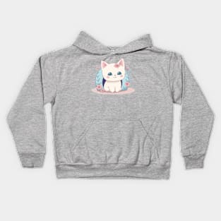 Happy Kitty with a New Home Kids Hoodie
